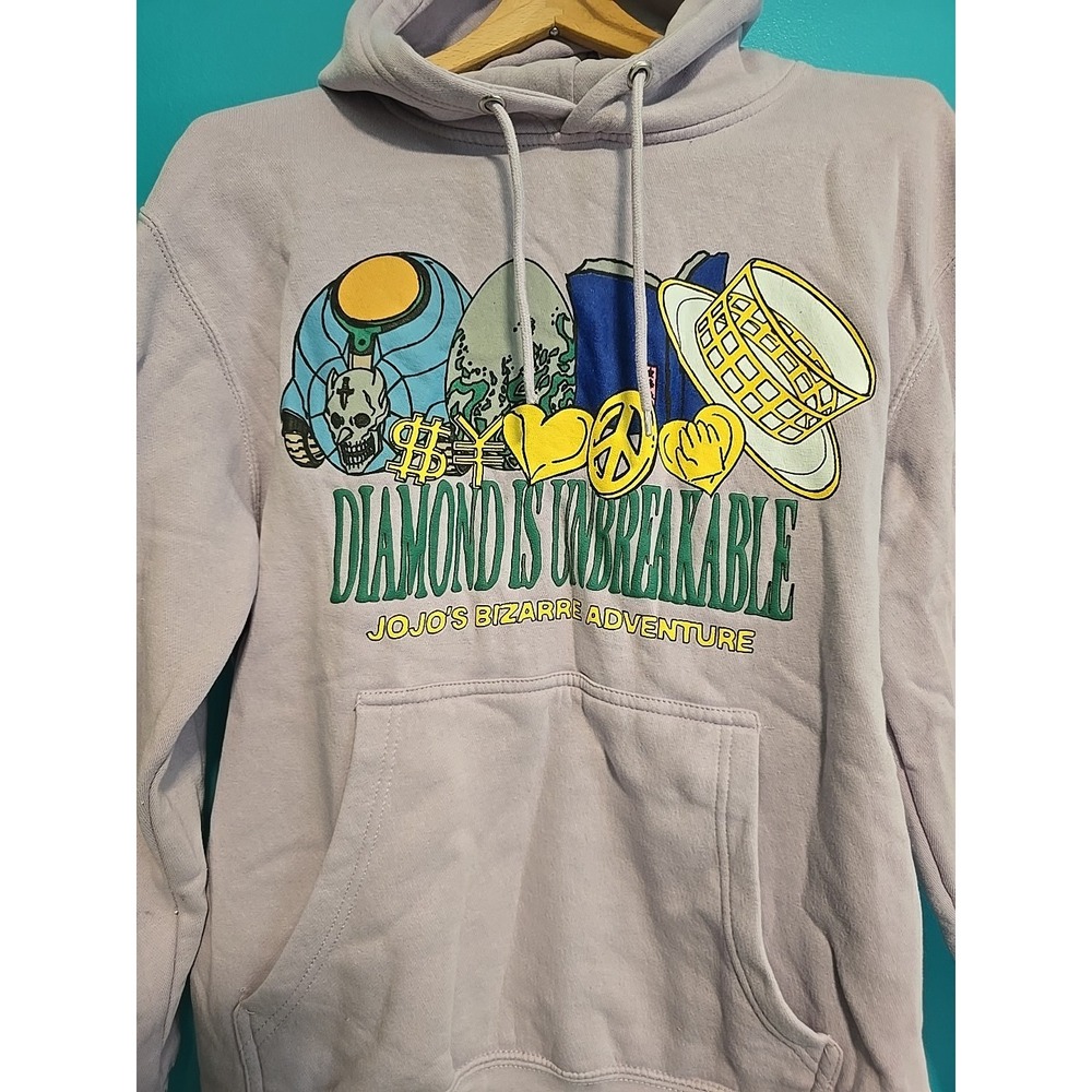 Jojo's Bizarre Adventure Diamond is Unbreakable Hoodie Purple M Pull Over Anime